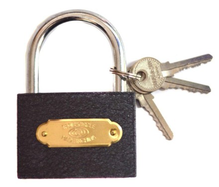 Замок навісний TPOIS-CIRCLE/Aarp Lux Gray, 63 мм сірий, три ключі