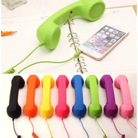 Телефонна ретро трубка, гарнітура для мобільного телефона, смартфона, роз'єм 3,5 Jack біла, чорна