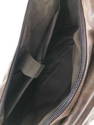 Сумка саквояж шкіряна, прошита, посилені ручки. APE Forest. Brown