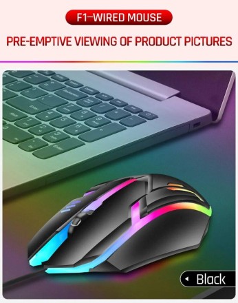 Маніпулятор ігровий миша USB, з підсвіткою Luminous Optical 3D Mouse