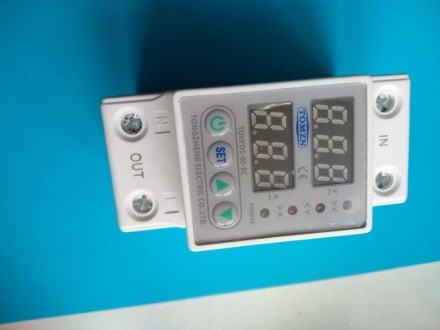 Пристрій захисту мережі Ptorector TOVPD1-60-EC (реле напруги + амперметр). Відсікач напруги.