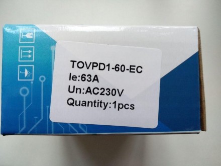 Пристрій захисту мережі Ptorector TOVPD1-60-EC (реле напруги + амперметр). Відсікач напруги.