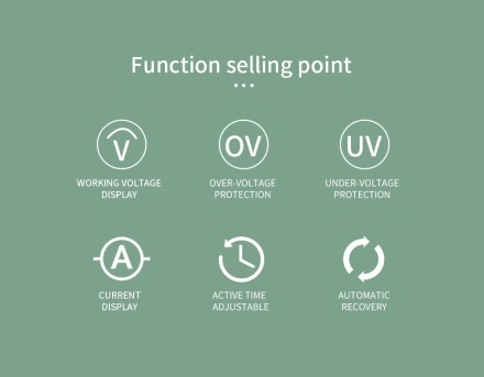Пристрій захисту мережі Ptorector TOVPD1-60-EC (реле напруги + амперметр). Відсікач напруги.