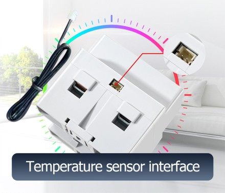 Електро лічильник на DIN рейку з LED-екраном "ВСЕ В ОДНОМУ" 63 A "KWS-302 Profi" з температурним сенсором