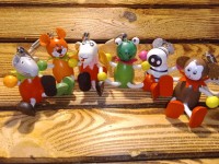 Дерев'яна іграшка стрибун. Ручна робота. В асортименті.