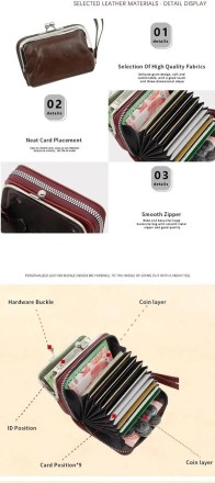 Вінтажний гаманець "Retro Style Wallet". PU Wallet. Якість.