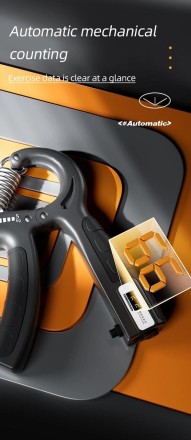 Кистьовий тренажер Grip Strength Trainer. Професійна лінія. Лічильник. Нержавейка.