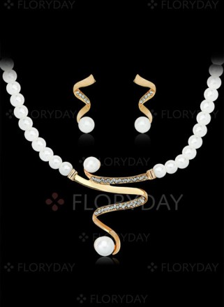 Набір Fashion Jewelry Abaccio P255 Перли намисто+браслет+сережки. Розпродаж!