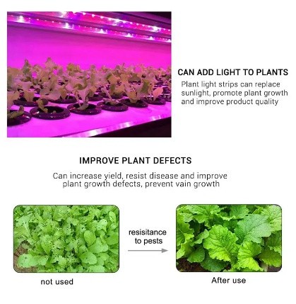 LED-фітострічка, фітолампа Full Spectrum USB 180 LED IP65 3 метри