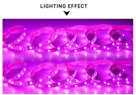 LED-фітострічка, фітолампа Full Spectrum USB 180 LED IP65 3 метри