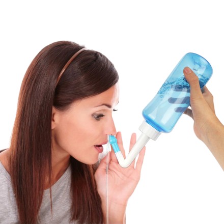 Пляшка для промивання носа, аспіратор для дітей і дорослих, 300 мл.