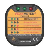 Тестер напруги Socket Tester Voltage Line Tester PEAKMETER PM6860D. Тестер розеток