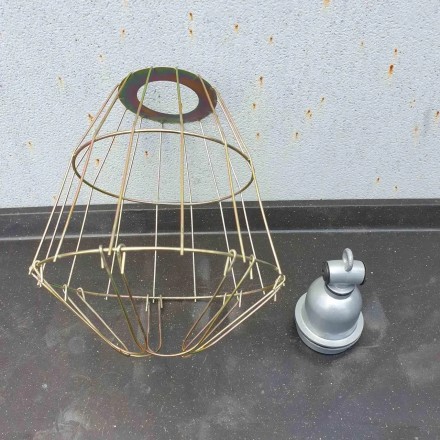 Плафон — абажур для інфрачервоної лампи плетений + керамічний термостійкий патрон "Кантрі" Е27