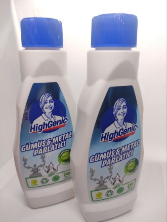 Засіб для догляду та полірування виробів зі срібла та металу HighGenic Silver & Metal Shiner, 200 мл, Туреччина