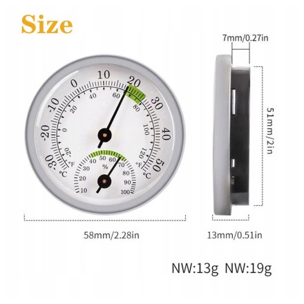 Термометр гігрометр Profi "Gold Classic".  -30+50C 10-100% влага