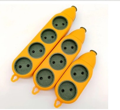 Колодка для подовжувача Апельсин Lemanso LMK75001 2 розетки 10A 250V 2500 Вт