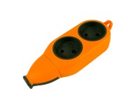 Колодка для подовжувача Апельсин Lemanso LMK75001 2 розетки 10A 250V 2500 Вт