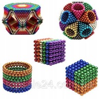 Магнітний конструктор Нео NeoCube RGB з 216 сталевих кульок. Різнобарвний