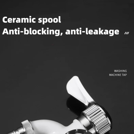 Змішувач із двома виходами та подвійним керуванням, фітинг на шланг для поливання, універсальний кран 1/2" для прання