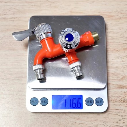 Змішувач із двома виходами та подвійним керуванням, фітинг на шланг для поливання, універсальний кран 1/2" для прання