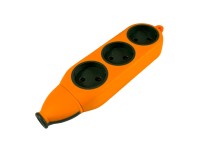 Колодка для подовжувача Апельсин Lemanso LMK75002 3 розетки 10A 250V 2500 Вт