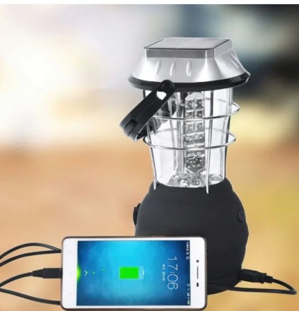 Кемпінговий ліхтар 5 в 1 Lantern LS-360 36 LED на акумуляторі, сонячній батареї, динамо, батарейках, USB