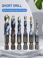 Набір мітчиків із композитної сталі 4341 з титановим покриттям, 6 шт., HSS Drill Bit Set (High Speed Steel 4341)