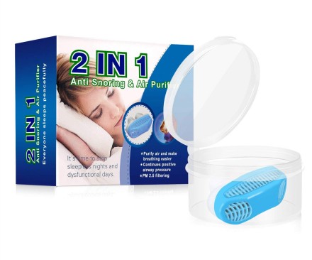 Фільтр для носа 2 в 1 Anti Snoring and Air Purifier-синій. Антихрап