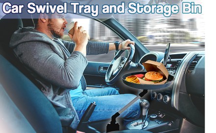 Столик в авто. Таця в машину в підсклянник. Трансформер 360 градусів