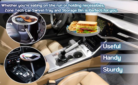 Столик в авто. Таця в машину в підсклянник. Трансформер 360 градусів