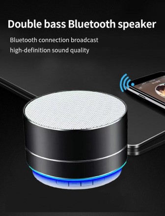 Портативна мініколонка A10 Stereo Bluetooth HD Sound BT USB FM