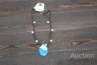 Підвіска кулон на плетеному шнурку