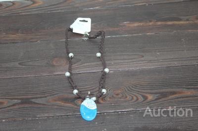 Підвіска кулон на плетеному шнурку