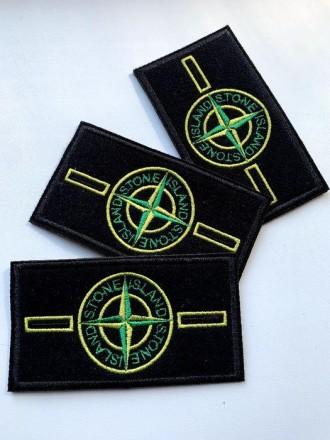 Аксесуари Stone Island патч 95х45 мм вишитий. Офники + 2 ґудзики