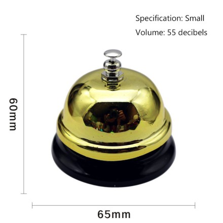 Дзвінок готельний настільний обслуговування ресепшн, барна стійка, кухня, ресторан, кафе.  Classic Round Bell