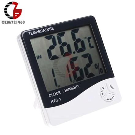 Цифровий термометр, гігрометр, метеостанція, тестер температури та вологості, годинник, будильник HTC-1