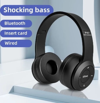 Наушники стереогарнитура "XiaoMi P47 SuperBass" 5.0 Bluetooth,  micro SD card - гарнитура,  складані