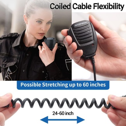 Мікрофонний динамік, мікрофон для рації Baofeng UV 5R Walkie Talkie Portable Ham Radio