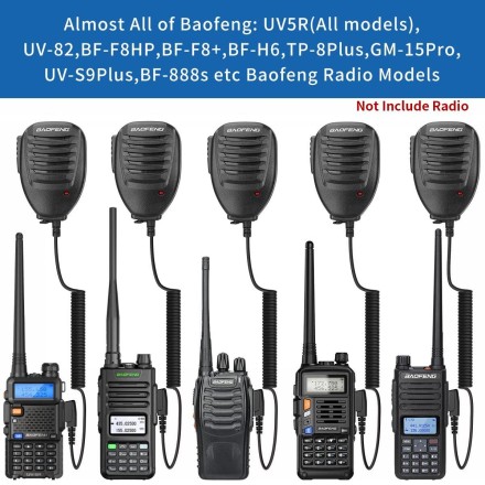Мікрофонний динамік, мікрофон для рації Baofeng UV 5R Walkie Talkie Portable Ham Radio