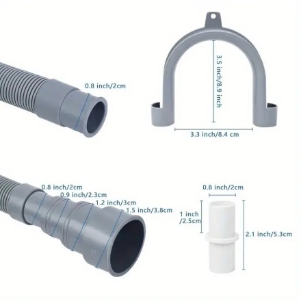 Зливний шланг для пральної машини, гнучкий зливний шланг для посудомийної машини, подовжувальний шланг 1,5 м