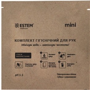 Одноразова пінна губка ESTEM Універсальний з дерматологічним гелем 1 упаковка, 5 шт.