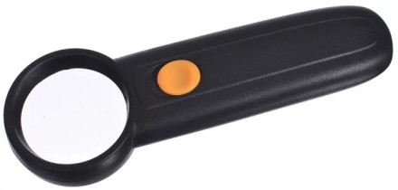 Лупа ручна Magnifier MG6B-2A кругла з LED-підсвіткою, 8Х, діам-37 мм