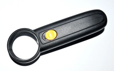 Лупа ручна Magnifier MG6B-2A кругла з LED-підсвіткою, 8Х, діам-37 мм