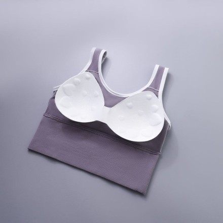 Жіночий безшовний бюстгальтер на гумці. Майка топік. Топ женски. Sports Bra Violet