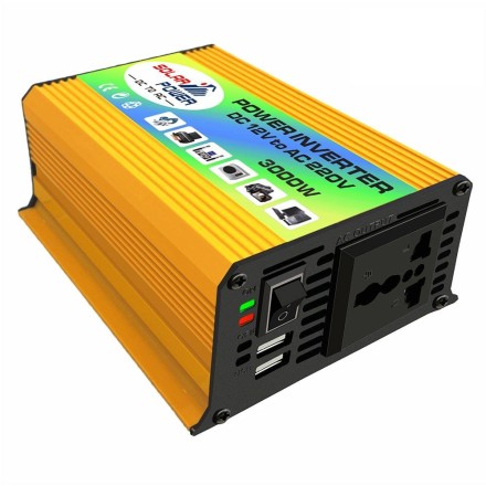 Інвертор хвильовий чистий синус DC12V в AC220V правильна синусоїда 3000 W 250 Wt.