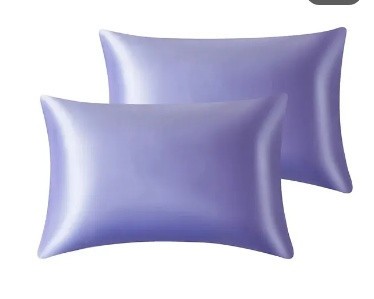 Наволочка атласна, шовкова 50х75, 2 шт., "Purple Blue Violet", фіолетова з блакитним відливом