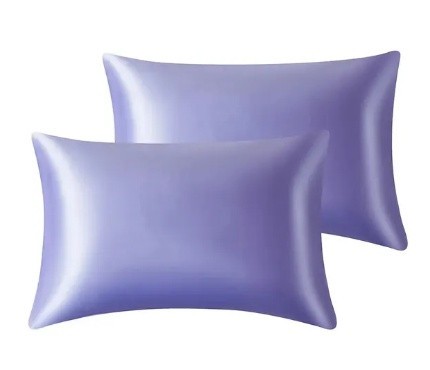 Наволочка атласна, шовкова 50х75, 2 шт., "Purple Blue Violet", фіолетова з блакитним відливом