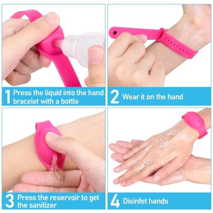 Універсальний силіконовий браслет для антисептика Індивідуальний дозатор диспенсер дезінфектора рук