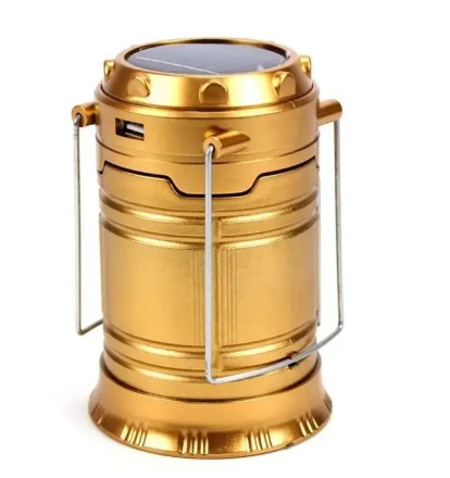 Ліхтар кемпінговий акумуляторний 6+1 LED 5800T SOLAR SPUTNIK, Gold 1800 мА + Power Bank