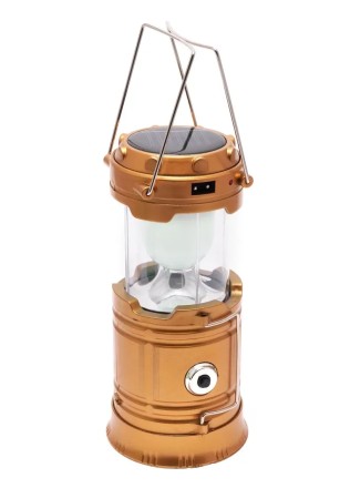 Ліхтар кемпінговий акумуляторний 6+1 LED 5800T SOLAR SPUTNIK, Gold 1800 мА + Power Bank